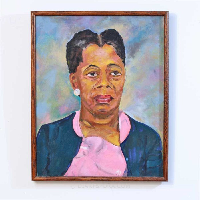 Portrait - Woman in Pink Blouse by Michener
